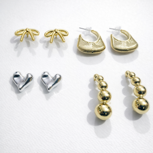 Trendy Earrings Combo Set for Women | Gold, Silver & Oxidised Finish Stud, Hoop & Jhumka Earrings