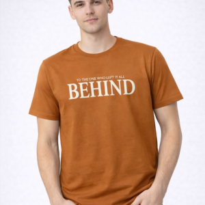 Men’s Cotton Graphic Printed Oversized T-Shirt (Burnt Orange)